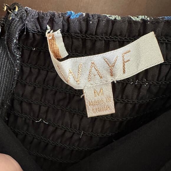 WAYF | Flowy Floral Peasant Style Midi Dress | Long Sleeve Women's Size Medium - Picture 3 of 6